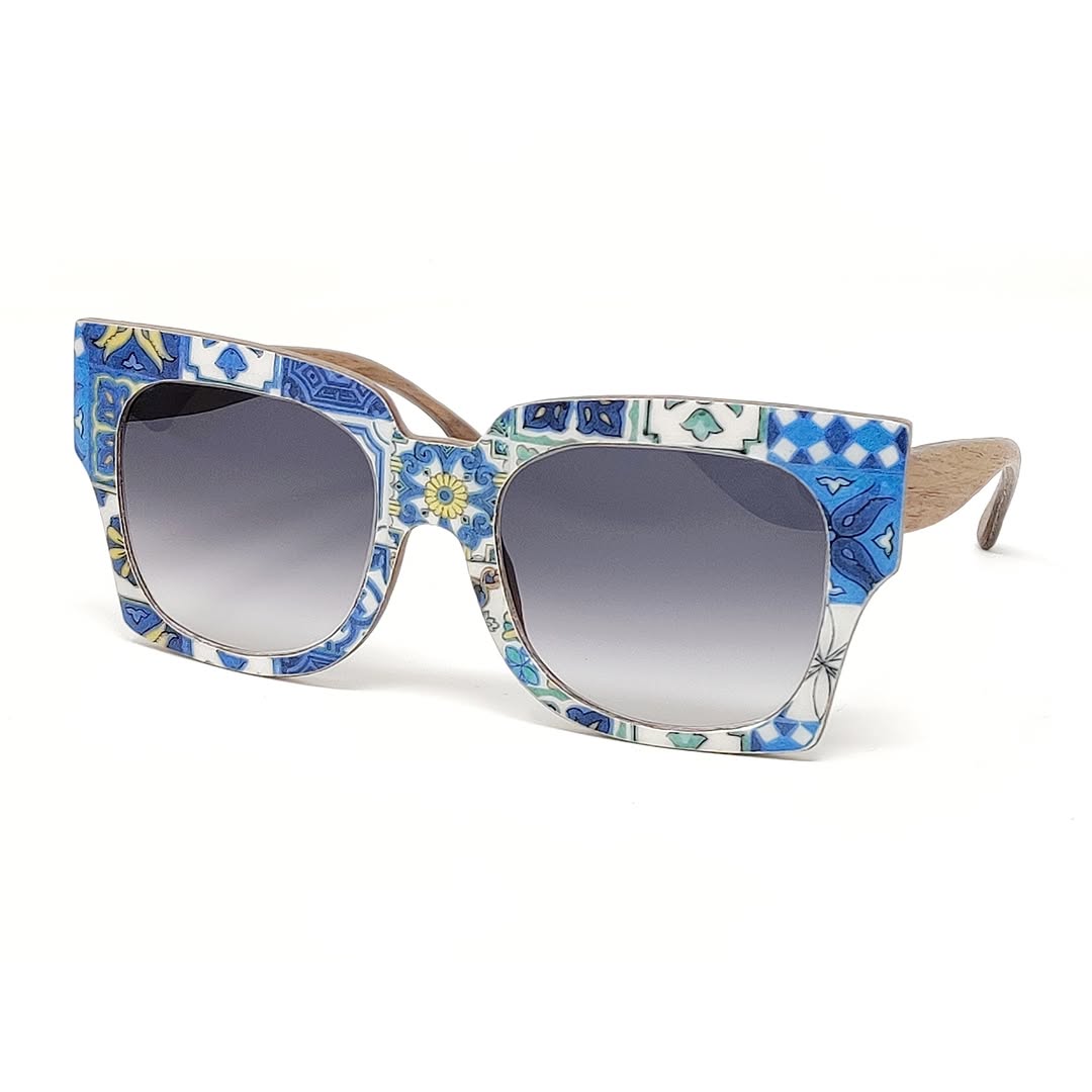 CREO 075 Maiolica ceramic sunglasses, handmade craft from Positano